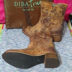 Diba True West Haven Tan Vintage Leather Sz 8.5